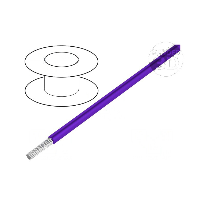 Cablu H05V-K LgY litat cu 0,35mm2 PVC violet, 300V/500V, 200m | Electronic-mag.ro | Componente Electronice