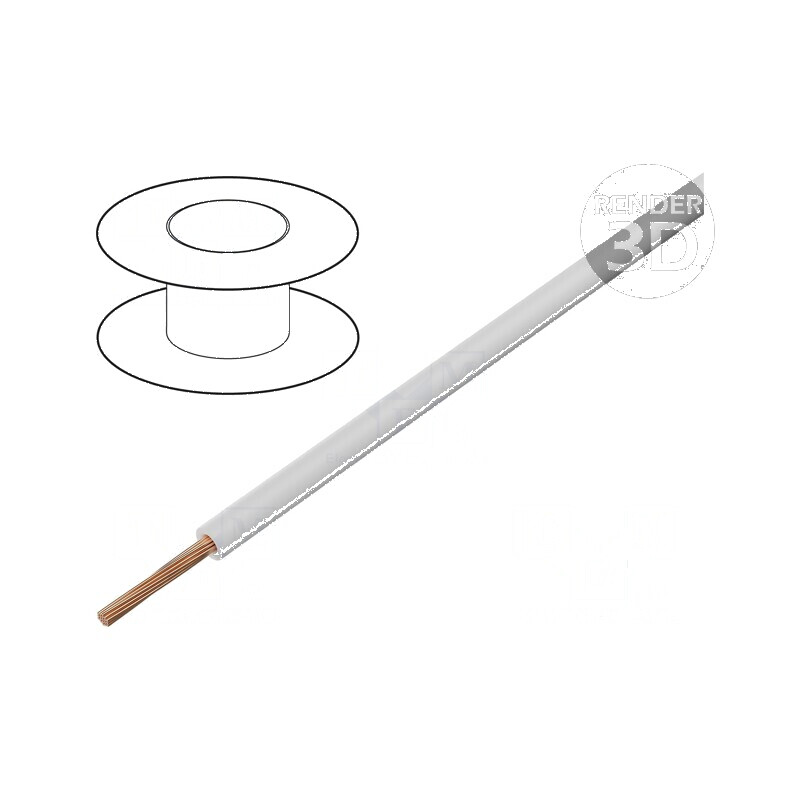Cablu H05V-K LgY Cu 0,35mm² PVC alb 300V 500V 200m | Electronic-mag.ro | Componente Electronice