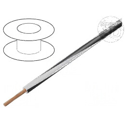 Cablu H05V-K 0,35mm² PVC alb-negru 300V 500V - LgY litat Cu | Electronic-mag.ro | Componente Electronice
