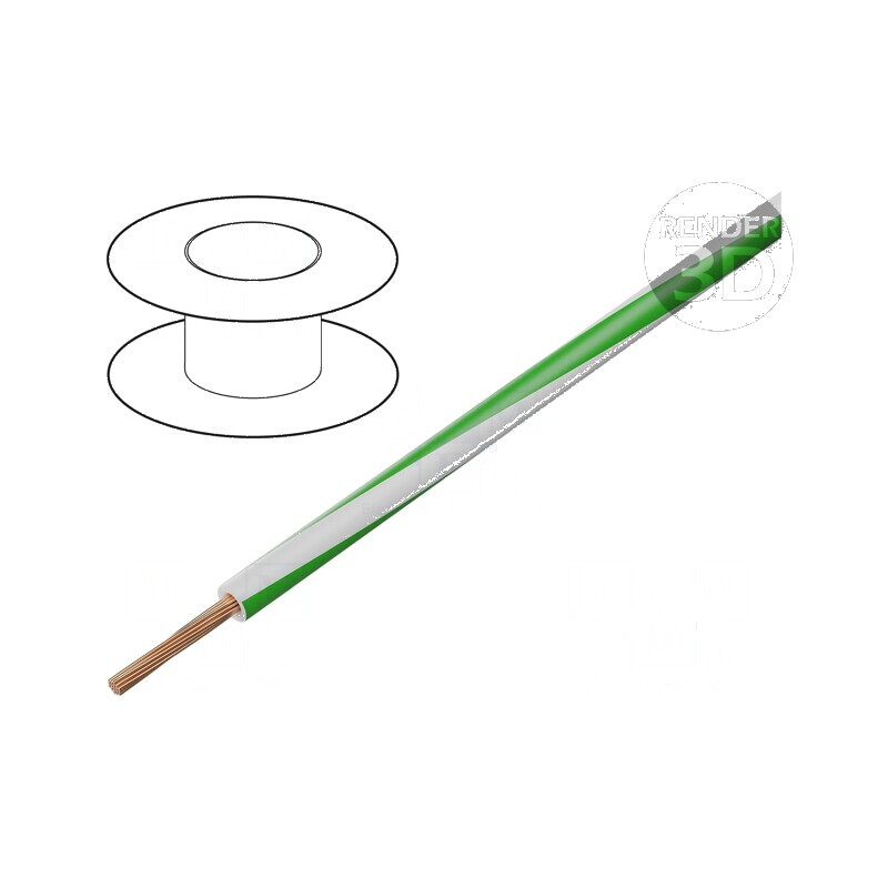 Cablu H05V-K 0,35mm² PVC alb-verde 300V/500V - LgY litat cu izolație flexibilă | Electronic-mag.ro | Componente Electronice Cablu H05V-K 0,35mm² PVC alb-verde 300V/500V - LgY litat cu izolație flexibilă | Electronic-mag.ro | Componente Electronice