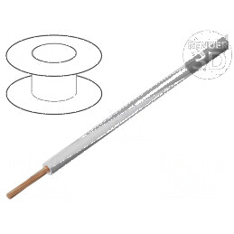Cablu electric H05V-K, 0,35mm², PVC alb-gri, 300V/500V, 200m | Electronic-mag.ro | Componente Electronice