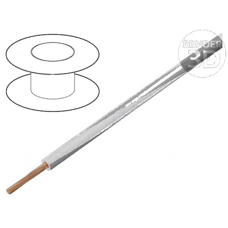 Cablu electric H05V-K, 0,35mm², PVC alb-gri, 300V/500V, 200m | Electronic-mag.ro | Componente Electronice