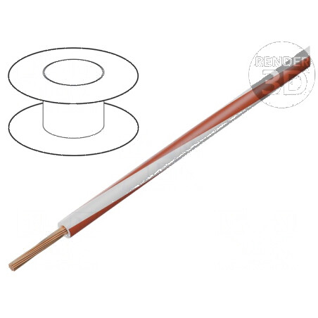 Cablu H05V-K, LgY, cupru litat 0,35mm² PVC alb-roșu 300V 500V | Electronic-mag.ro | Componente Electronice