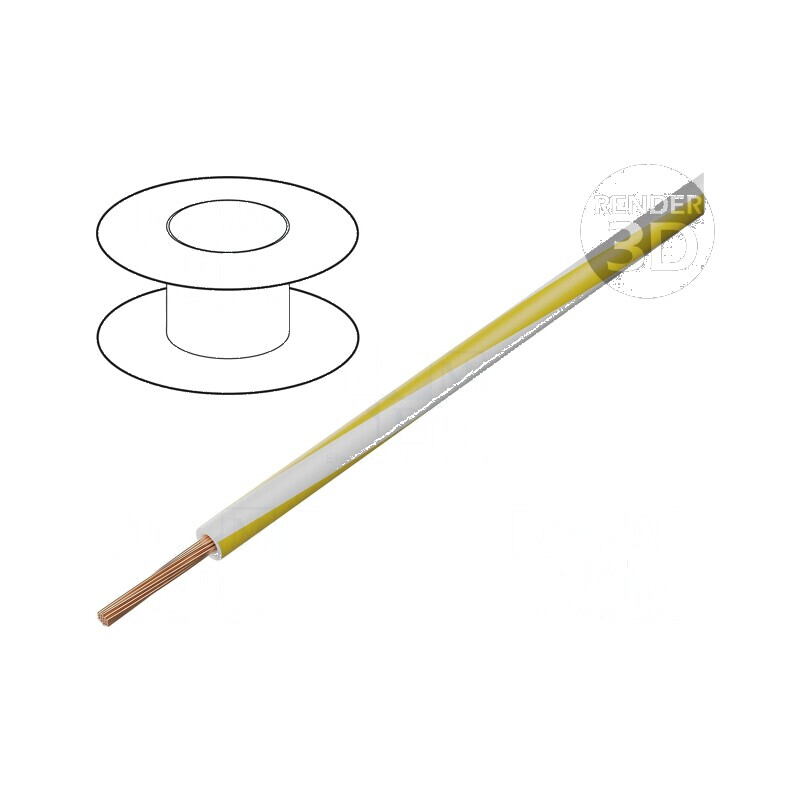 Cablu electric H05V-K LgY litat cu secțiune 0,35mm2, izolație PVC alb-galben, 300V/500V | Electronic-mag.ro | Componente Electronice Cablu electric H05V-K LgY litat cu secțiune 0,35mm2, izolație PVC alb-galben, 300V/500V | Electronic-mag.ro | Componente Electronice