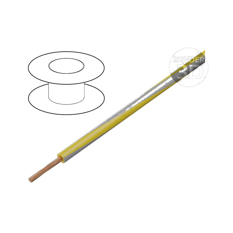 Cablu electric H05V-K 0,35mm² litat cu izolație PVC galben-gri, 300V/500V | Electronic-mag.ro | Componente Electronice Cablu electric H05V-K 0,35mm² litat cu izolație PVC galben-gri, 300V/500V | Electronic-mag.ro | Componente Electronice