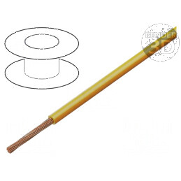 Cablu electric H05V-K litat cu 0,35mm² PVC galben-portocaliu, 200m | Electronic-mag.ro | Componente Electronice