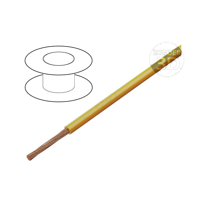 Cablu electric H05V-K litat cu 0,35mm² PVC galben-portocaliu, 200m | Electronic-mag.ro | Componente Electronice Cablu electric H05V-K litat cu 0,35mm² PVC galben-portocaliu, 200m | Electronic-mag.ro | Componente Electronice