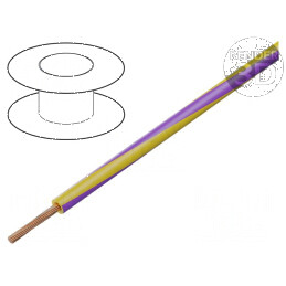 Cablu H05V-K LgY litat Cu 0,35mm2 PVC galben-violet 200m - Cablu electric flexibil pentru instalații electrice | Electronic-mag.ro | Componente Electronice
