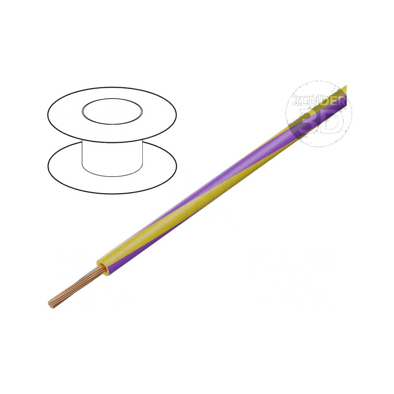 Cablu H05V-K LgY litat Cu 0,35mm2 PVC galben-violet 200m - Cablu electric flexibil pentru instalații electrice | Electronic-mag.ro | Componente Electronice Cablu H05V-K LgY litat Cu 0,35mm2 PVC galben-violet 200m - Cablu electric flexibil pentru instalații electrice | Electronic-mag.ro | Componente Electronice