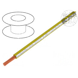 Cablu H05V-K LgY cu litare cupru 0,35mm2 PVC galben-alb 300V 500V | Electronic-mag.ro | Componente Electronice