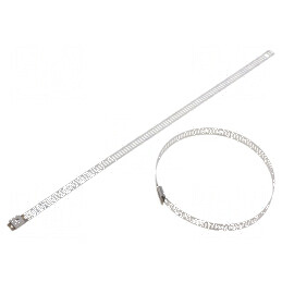 Colier de strângere din oțel inoxidabil AISI 304, 250mm x 7mm | Electronic-mag.ro | Componente Electronice