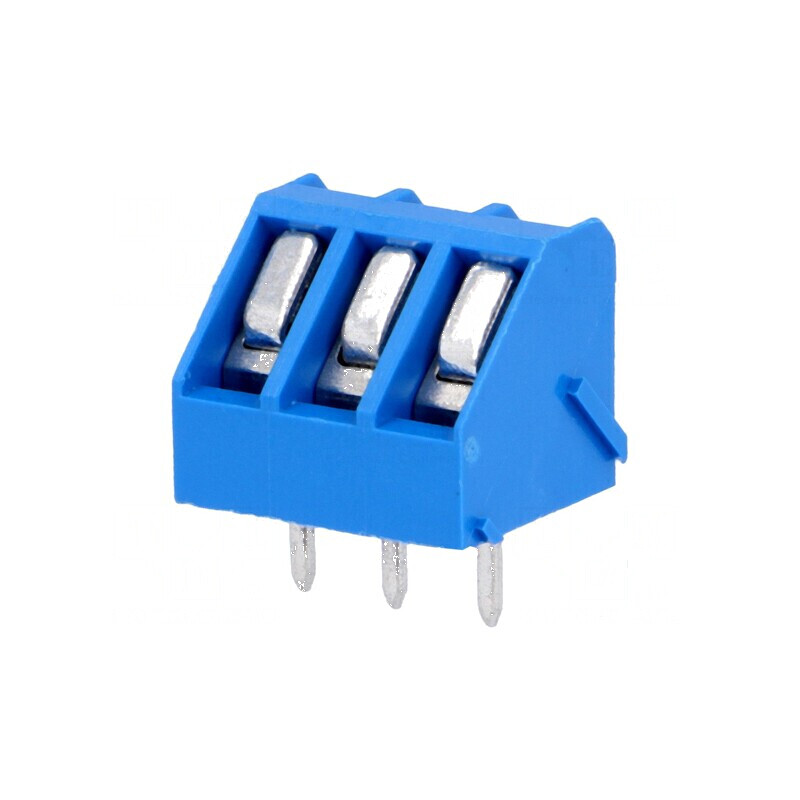 Regletă de conexiuni pentru PCB în unghi de 45°, 5mm piste, 3 canale, 2,5mm² | Electronic-mag.ro | Componente Electronice Regletă de conexiuni pentru PCB în unghi de 45°, 5mm piste, 3 canale, 2,5mm² | Electronic-mag.ro | Componente Electronice
