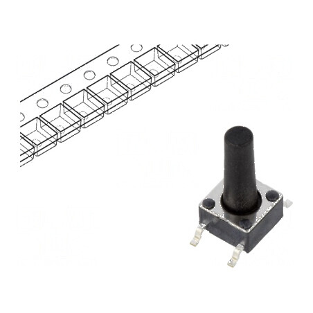 Microîntrerupător TACT SPST-NO 0,05A/12VDC SMT - Compatibil Poz: 2 | Electronic-mag.ro | Componente Electronice