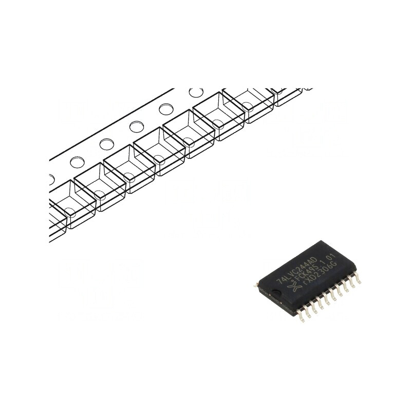 Buffer digital non-inversor IC, declanșator linie Ch: 8 SMD - componentă electronică | Electronic-mag.ro | Componente Electronice