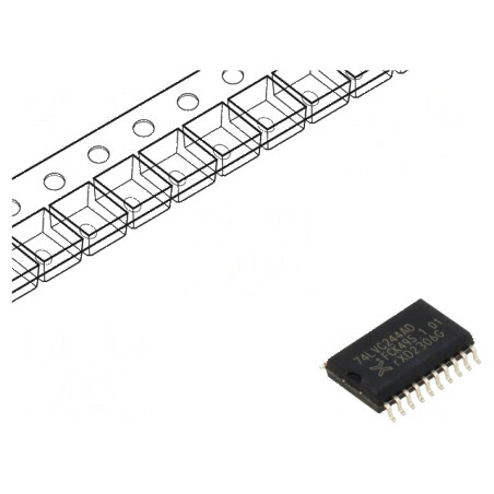 Buffer digital non-inversor IC, declanșator linie Ch: 8 SMD - componentă electronică | Electronic-mag.ro | Componente Electronice