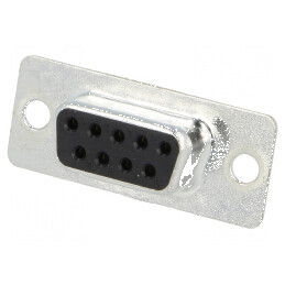 Mufă mamă D-Sub PIN 9 pe cablu lipire cu contacte din bronz-fosfor | Electronic-mag.ro | Componente Electronice