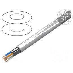 Cablu F/UTP 4x2x24AWG 5e CCA PVC gri 100m Ø5,7mm - Sârmă de rețea de calitate superioară | Electronic-mag.ro | Componente Electronice