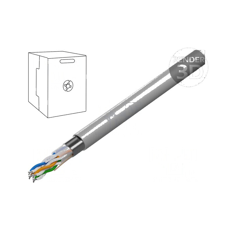 Cablu F/UTP 5e 4x2x24AWG CCA PVC gri 305m Ø5,7mm | Electronic-mag.ro | Componente Electronice Cablu F/UTP 5e 4x2x24AWG CCA PVC gri 305m Ø5,7mm | Electronic-mag.ro | Componente Electronice