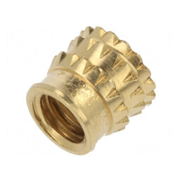 Adaos filetat din alamă M5 BN 37885 - Lungime 10,1mm pentru plastic | Electronic-mag.ro | Componente Electronice