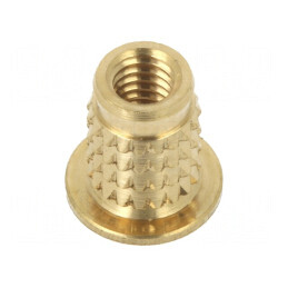 Adaos filetat din alamă M4 BN 37896 - Lungime 8,5mm pentru plastic | Electronic-mag.ro | Componente Electronice