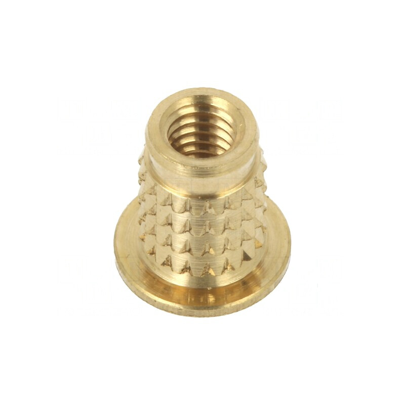 Adaos filetat din alamă M4 BN 37896 - Lungime 8,5mm pentru plastic | Electronic-mag.ro | Componente Electronice Adaos filetat din alamă M4 BN 37896 - Lungime 8,5mm pentru plastic | Electronic-mag.ro | Componente Electronice
