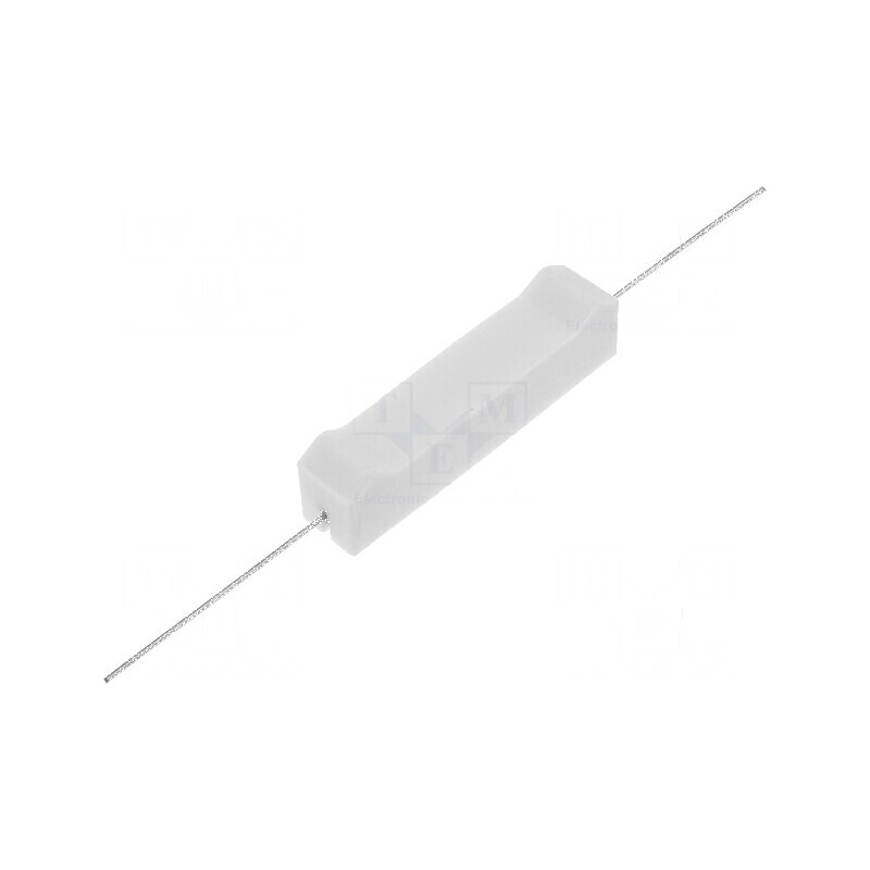 Rezistor bobinat cu ciment THT 47Ω 10W ±5% 10x9x49mm pentru circuite electrice | Electronic-mag.ro | Componente Electronice Rezistor bobinat cu ciment THT 47Ω 10W ±5% 10x9x49mm pentru circuite electrice | Electronic-mag.ro | Componente Electronice
