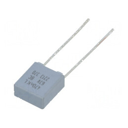 Condensator poliester 470nF 40VAC 63VDC 5mm ±10% temperatură -55÷85°C | Electronic-mag.ro | Componente Electronice