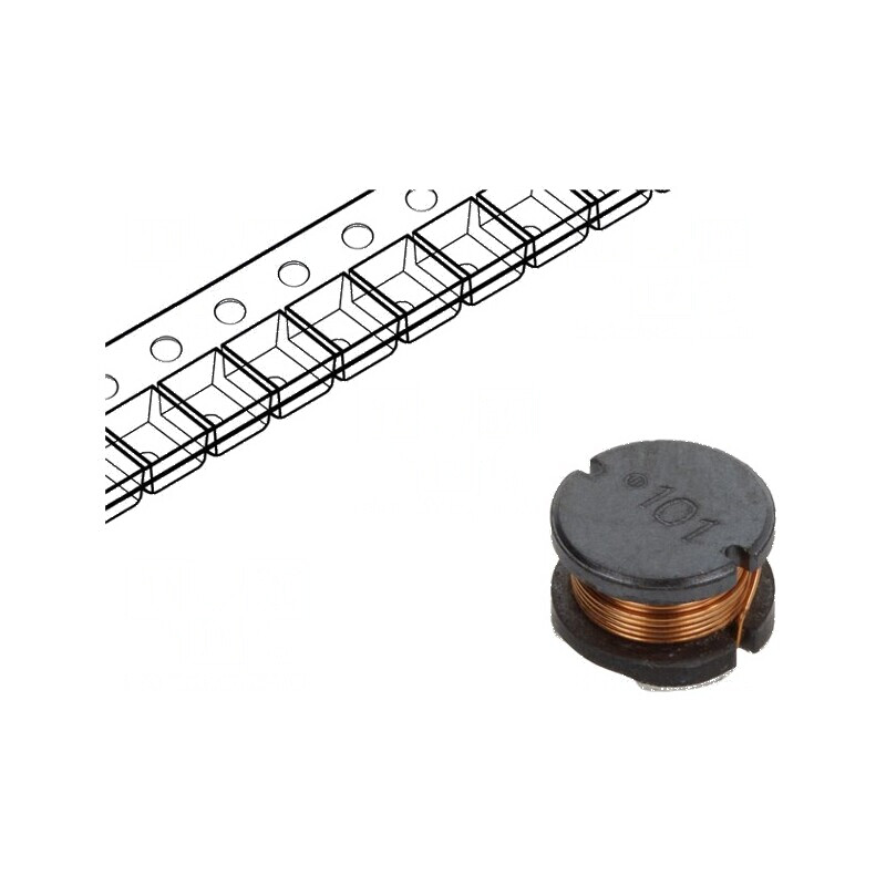 Inductor SMD 2,2mH 130mA ±10% Ø 8mm H 5mm 10Ω pentru circuite electronice | Electronic-mag.ro | Componente Electronice