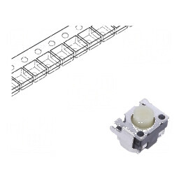 Microîntrerupător TACT SPST 0,05A 12VDC SMT 1,6N 3,4mm pentru aplicații electronice | Electronic-mag.ro | Componente Electronice