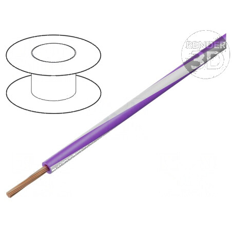 Cablu electric X05V-K litat 0,5mm² PVC violet-alb 300V/500V 250m | Electronic-mag.ro | Componente Electronice