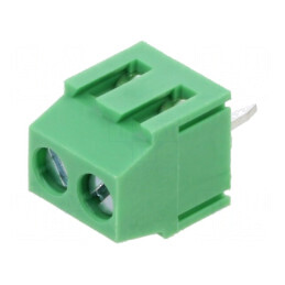 Regletă de conexiuni pentru PCB drept, 3,5mm, 2 piste pentru PCB | Electronic-mag.ro | Componente Electronice