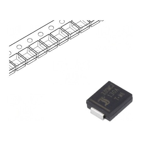 Diodă TVS 3kW 144-160V 14,3A unidirecțională SMC ±5% pentru protecție circuit. | Electronic-mag.ro | Componente Electronice