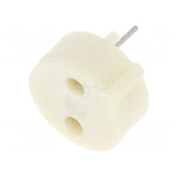 Clemă THT 6,3A termoplast 5,08mm albă 250VAC IP00 pentru conexiuni electrice | Electronic-mag.ro | Componente Electronice