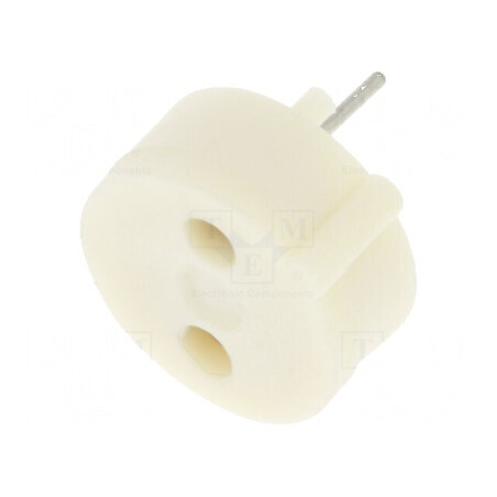 Clemă THT 6,3A termoplast 5,08mm albă 250VAC IP00 pentru conexiuni electrice | Electronic-mag.ro | Componente Electronice