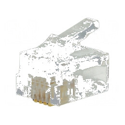 Conector RJ11 6p4c cu mufă PIN 4, cablu IDC, crimpat | Electronic-mag.ro | Componente Electronice