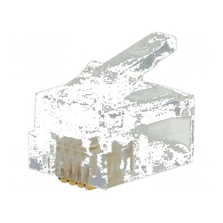 Conector RJ11 6p4c cu mufă PIN 4, cablu IDC, crimpat | Electronic-mag.ro | Componente Electronice