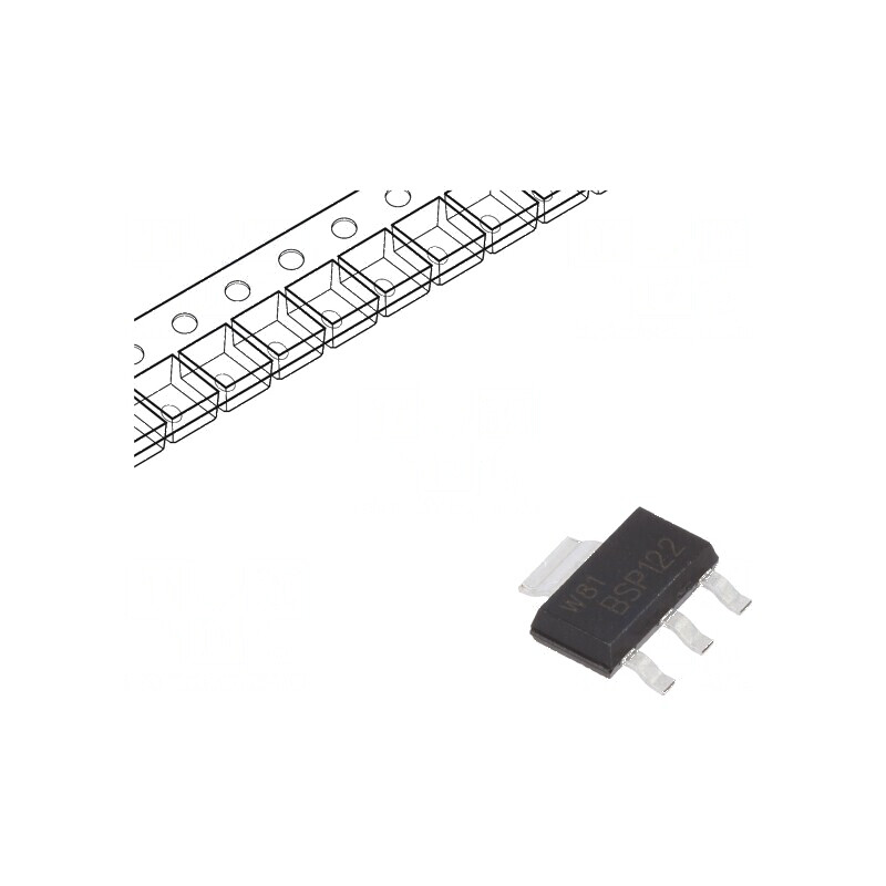 Tranzistor N-MOSFET unipolar 200V 0,55A 1,5W SC73 SOT223 - Componente electronice de înaltă performanță | Electronic-mag.ro | Componente Electronice