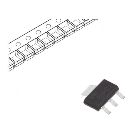 Tranzistor N-MOSFET unipolar 200V 0,55A 1,5W SC73 SOT223 - Componente electronice de înaltă performanță | Electronic-mag.ro | Componente Electronice