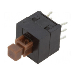 Comutator DPDT 2 poziții 0,1A/30VDC acționat prin apăsare ON-ON | Electronic-mag.ro | Componente Electronice