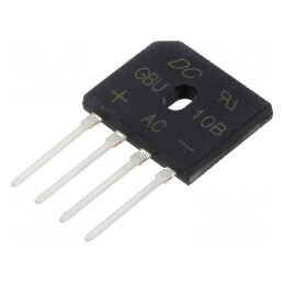 Punte redresoare monofazat Urmax 100V 10A 220A pentru aplicații electrice | Electronic-mag.ro | Componente Electronice