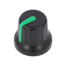 Buton rotativ miniaturale cu indicator Øax 6,35mm negru pentru electronică | Electronic-mag.ro | Componente Electronice