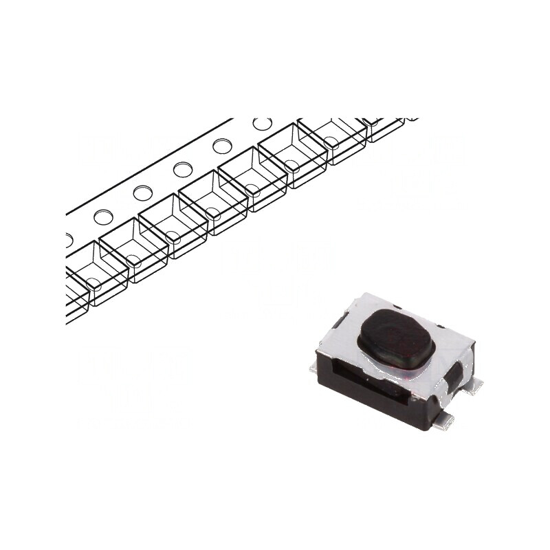 Microîntrerupător TACT SPST-NO 0,05A/32VDC SMT Poz: 2 Fără 2N | Electronic-mag.ro | Componente Electronice Microîntrerupător TACT SPST-NO 0,05A/32VDC SMT Poz: 2 Fără 2N | Electronic-mag.ro | Componente Electronice