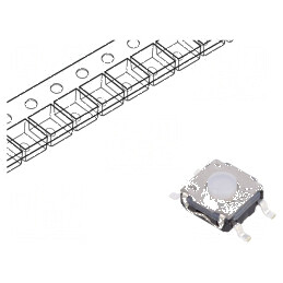 Microîntrerupător TACT SPST-NO 0,05A/32VDC SMT Poz: 2 fără 2N | Electronic-mag.ro | Componente Electronice