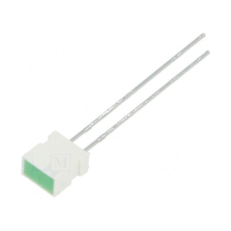 LED dreptunghiular 6,15x3,65mm verde cu perete lateral 100° | Electronic-mag.ro | Componente Electronice