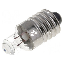 Lampă E10 2,2VDC 250mA cu balon lentilă 0,55W Ø 9,5mm | Electronic-mag.ro | Componente Electronice