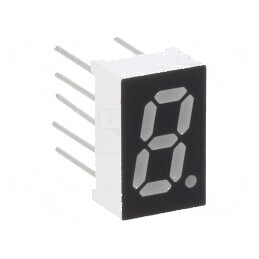 Afișaj LED 7 segmente 8mm 0,32 Nr.car: 1 roșie 100mcd - Indicator luminos pentru proiecte electronice | Electronic-mag.ro | Componente Electronice
