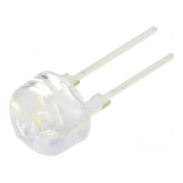 LED 10mm alb cald 80000mcd 17° cu parte frontală convexă | Electronic-mag.ro | Componente Electronice