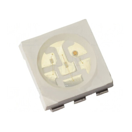 LED SMD PLCC6 verde 3600÷6000mcd 5x5x1,6mm 120° 60mA 324mW - Lampa LED Verde pentru Iluminat Eficient | Electronic-mag.ro | Componente Electronice