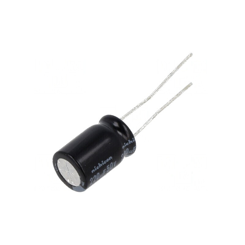 Condensator electrolitic low ESR THT 220uF 50VDC Ø10x16mm pentru circuite electronice | Electronic-mag.ro | Componente Electronice