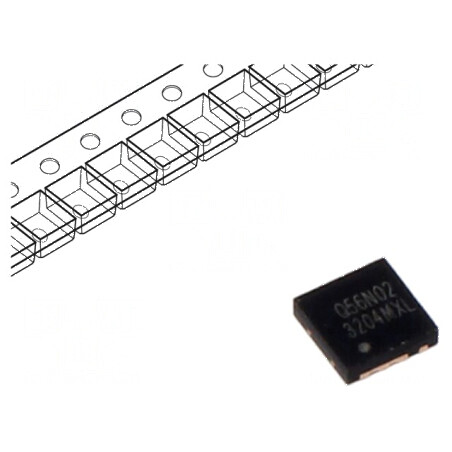 Tranzistor N-MOSFET unipolar DFN3030-8 drenă comună ESD x2 | Electronic-mag.ro | Componente Electronice